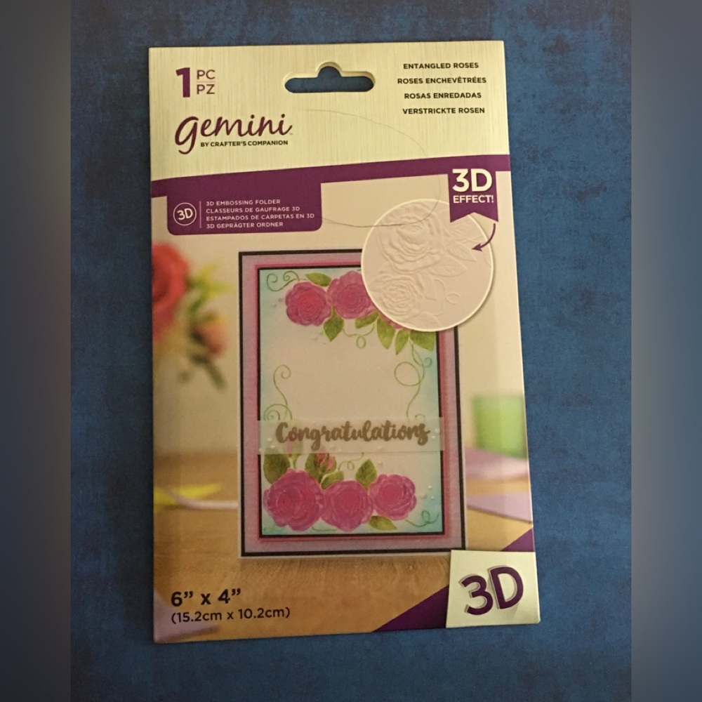 Gemini Entangled Roses 3D Embossing Folder‎
